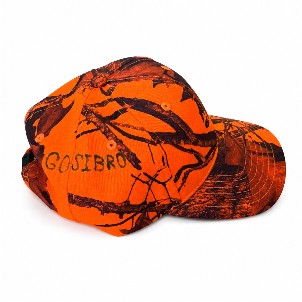 Blaze Orange Camo Hat